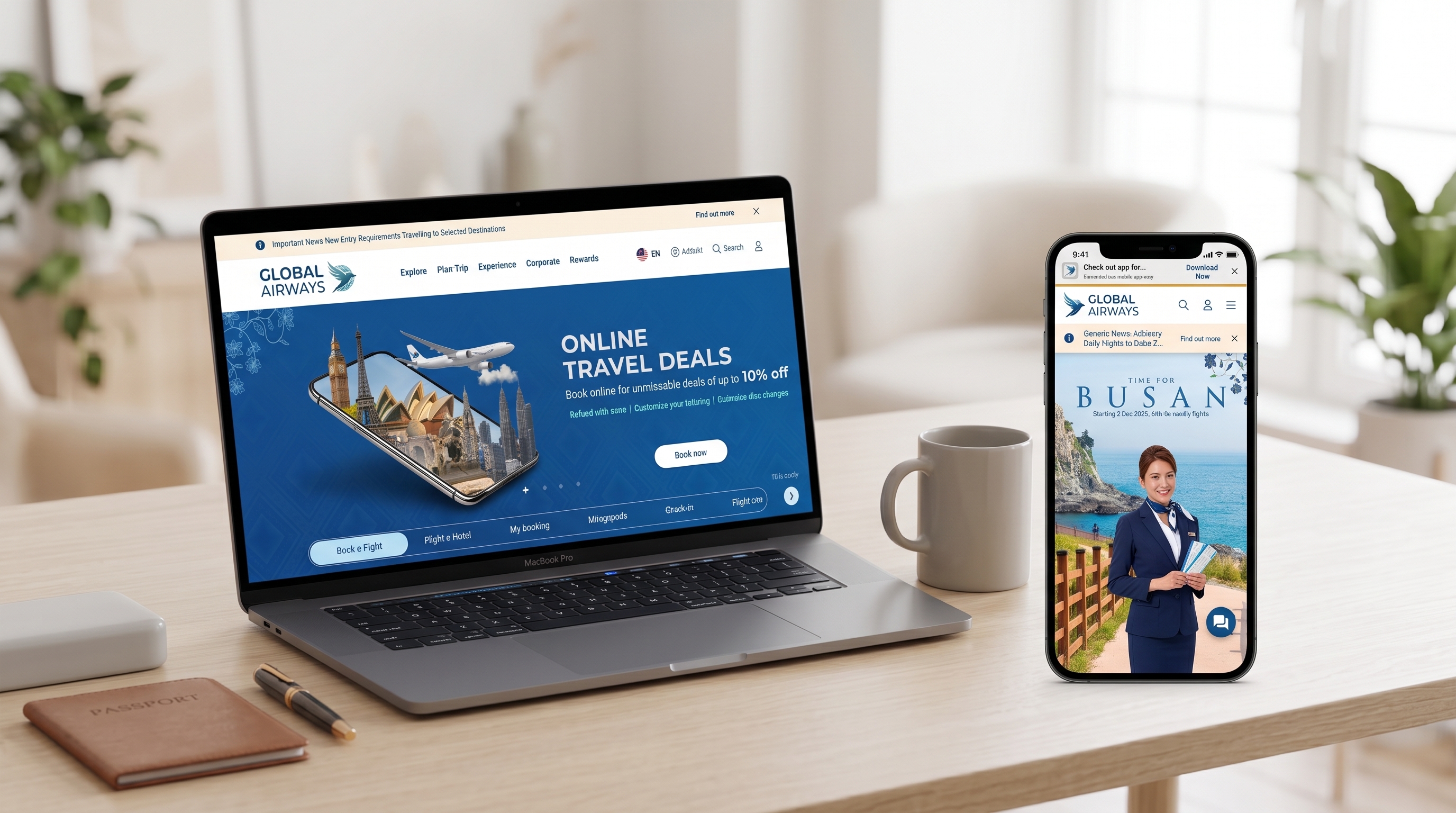My first project as a design manager: the airline website it built, and the team I nearly lost